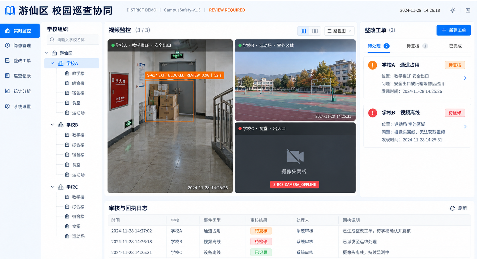 绵阳市游仙区校园安全协同管理