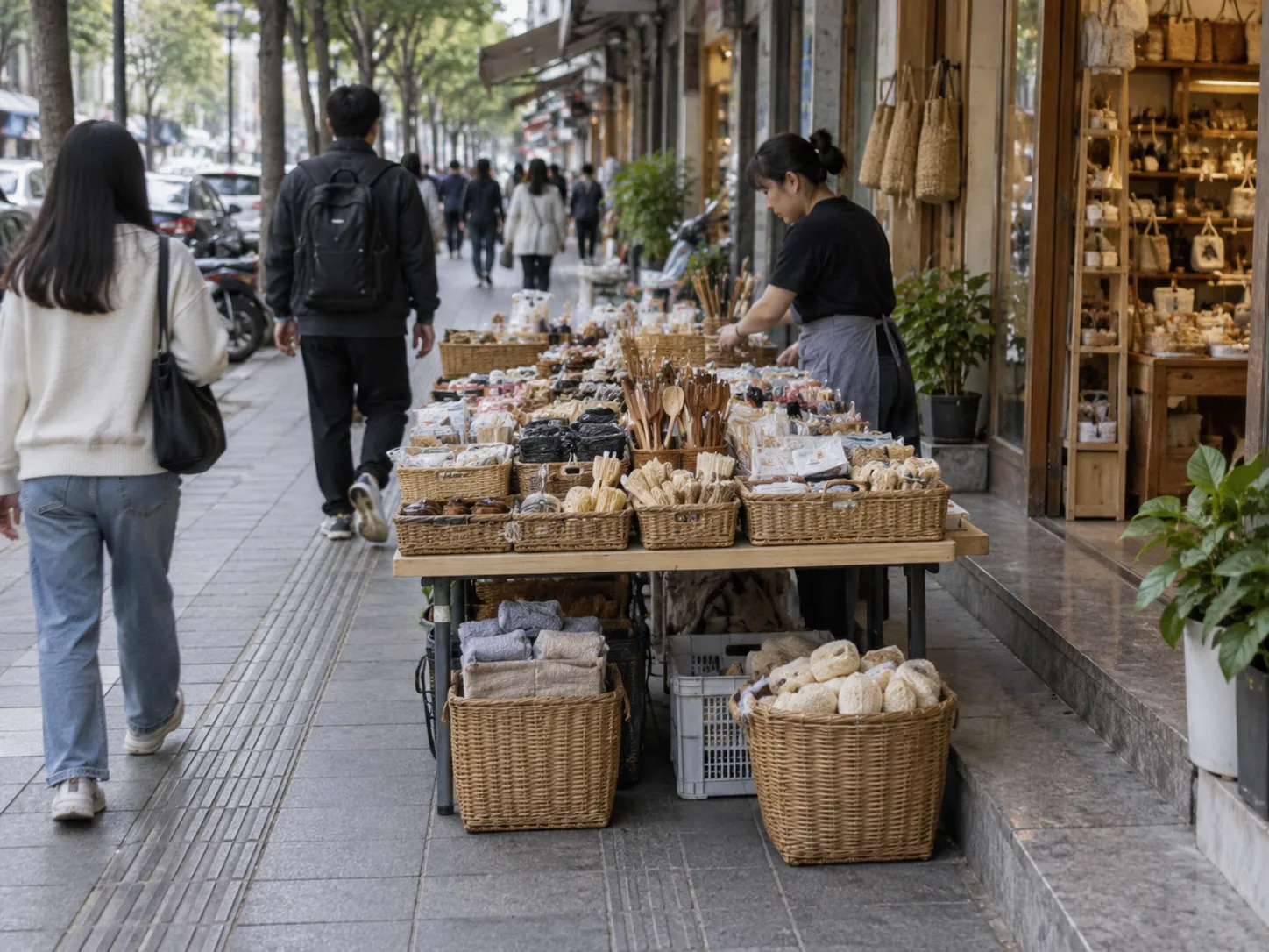 占道经营识别 · 参考场景，非真实客户案例或识别结果